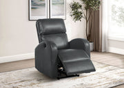 Sillón reclinable eléctrico tapizado Grant marrón