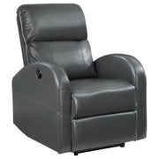 Sillón reclinable eléctrico tapizado Grant marrón