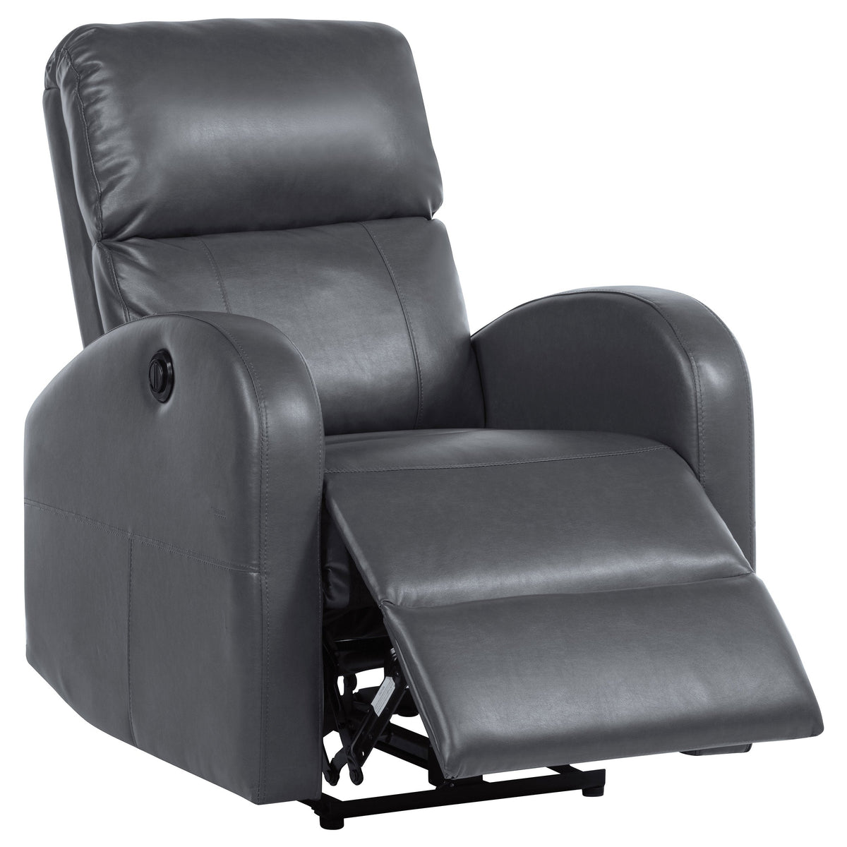 Sillón reclinable eléctrico tapizado Grant marrón
