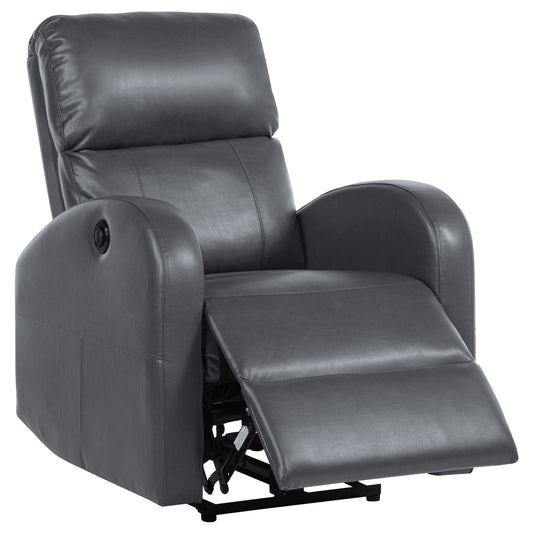 Grant Upholstered Power Recliner Chair Brown
