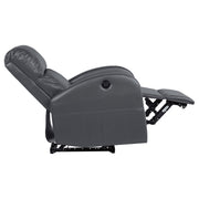 Sillón reclinable eléctrico tapizado Grant marrón