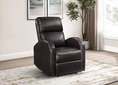 Sillón reclinable eléctrico tapizado Grant marrón