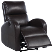 Sillón reclinable eléctrico tapizado Grant marrón