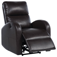 Sillón reclinable eléctrico tapizado Grant marrón