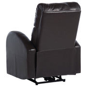 Sillón reclinable eléctrico tapizado Grant marrón