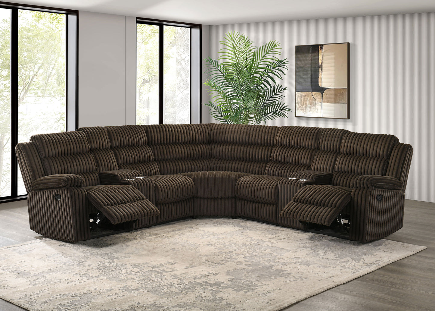 Atkinson Upholstered Reclining Sectional Sofa