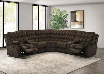 Atkinson Upholstered Reclining Sectional Sofa