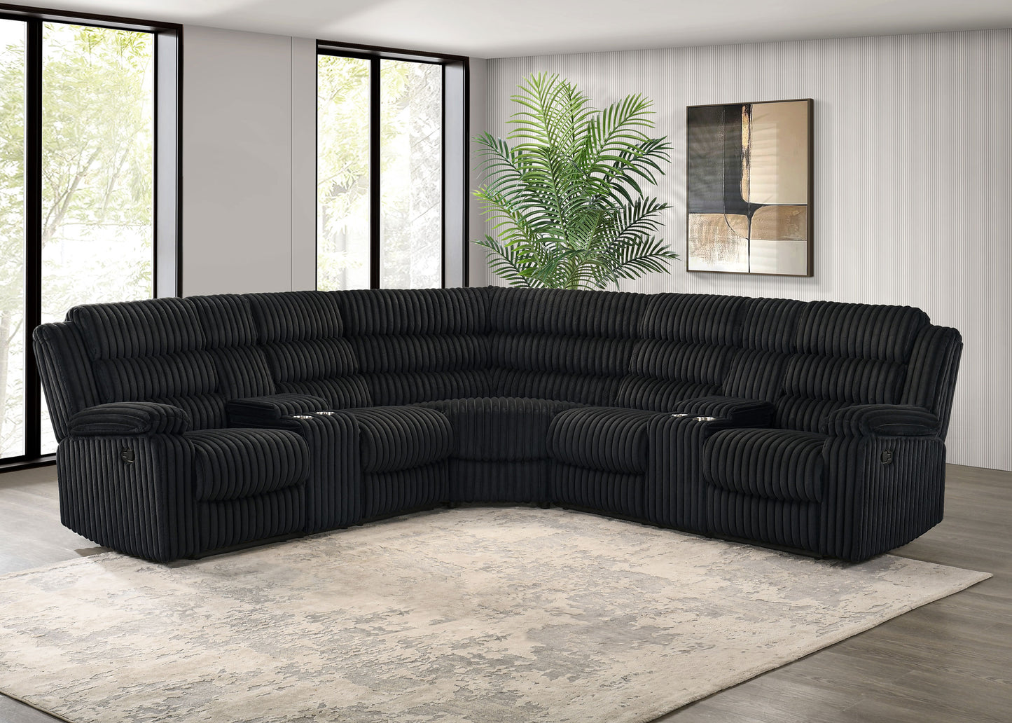 Atkinson Upholstered Reclining Sectional Sofa