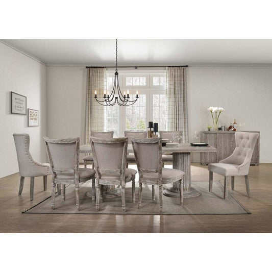 Mesa de comedor rectangular Gabrian de 84" de largo