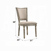 Silla auxiliar tapizada Gabrian de 96 cm de alto (juego de 2)