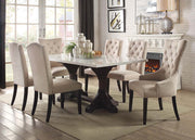 Mesa de comedor rectangular Gerardo de 183 cm de largo con base de caballete
