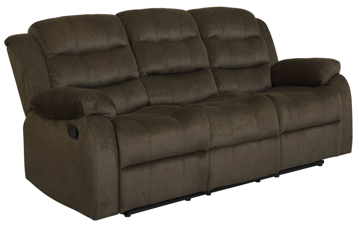 Rodman Upholstered Reclining Sofa Set Olive Brown