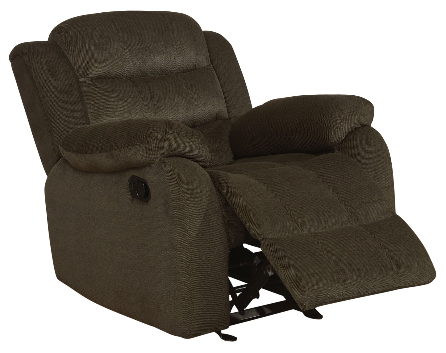 Rodman Upholstered Reclining Sofa Set Olive Brown