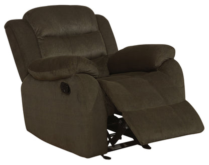 Rodman Upholstered Reclining Sofa Set Olive Brown