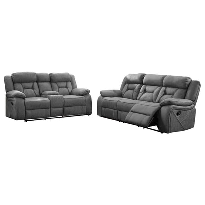 Conjunto de sofá reclinable tapizado Higgins Motion, gris