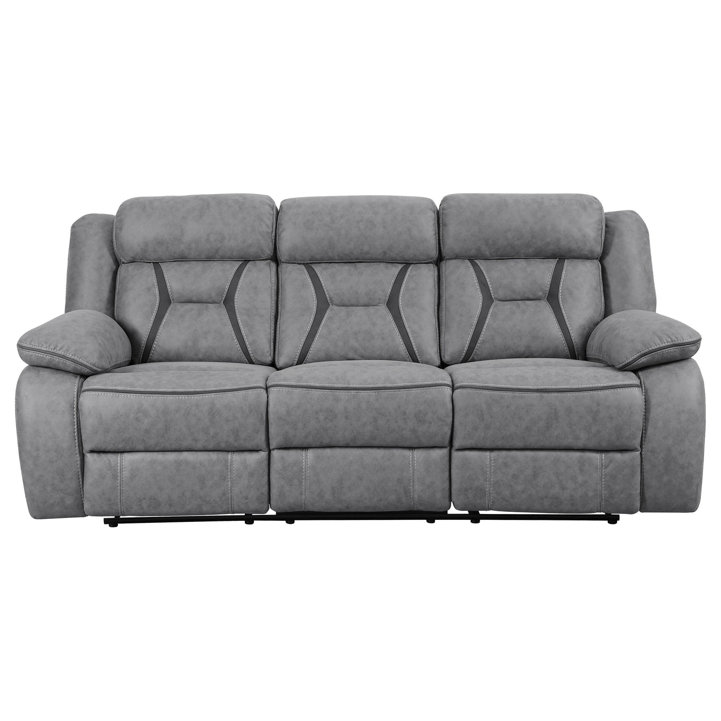 Conjunto de sofá reclinable tapizado Higgins Motion, gris