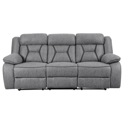 Conjunto de sofá reclinable tapizado Higgins Motion, gris