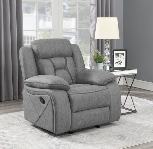 Sillón reclinable tapizado Higgins gris