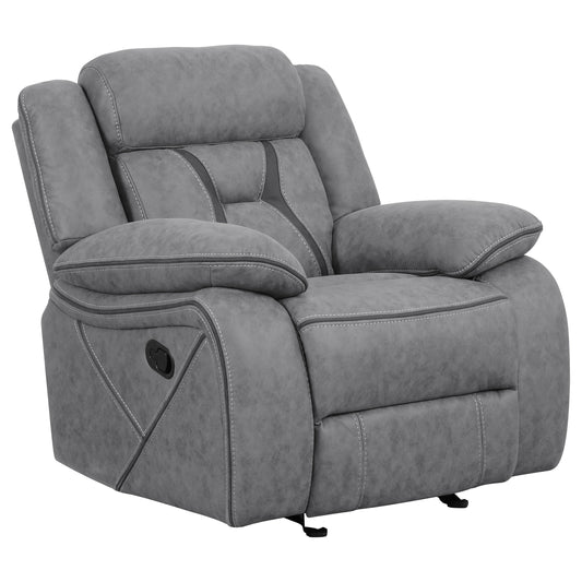 Sillón reclinable tapizado Higgins gris