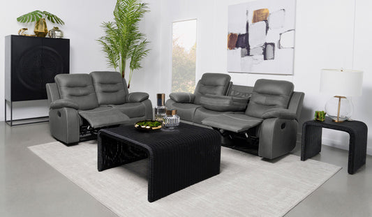 Nolan 2-Piece Charcoal Sofa Set
