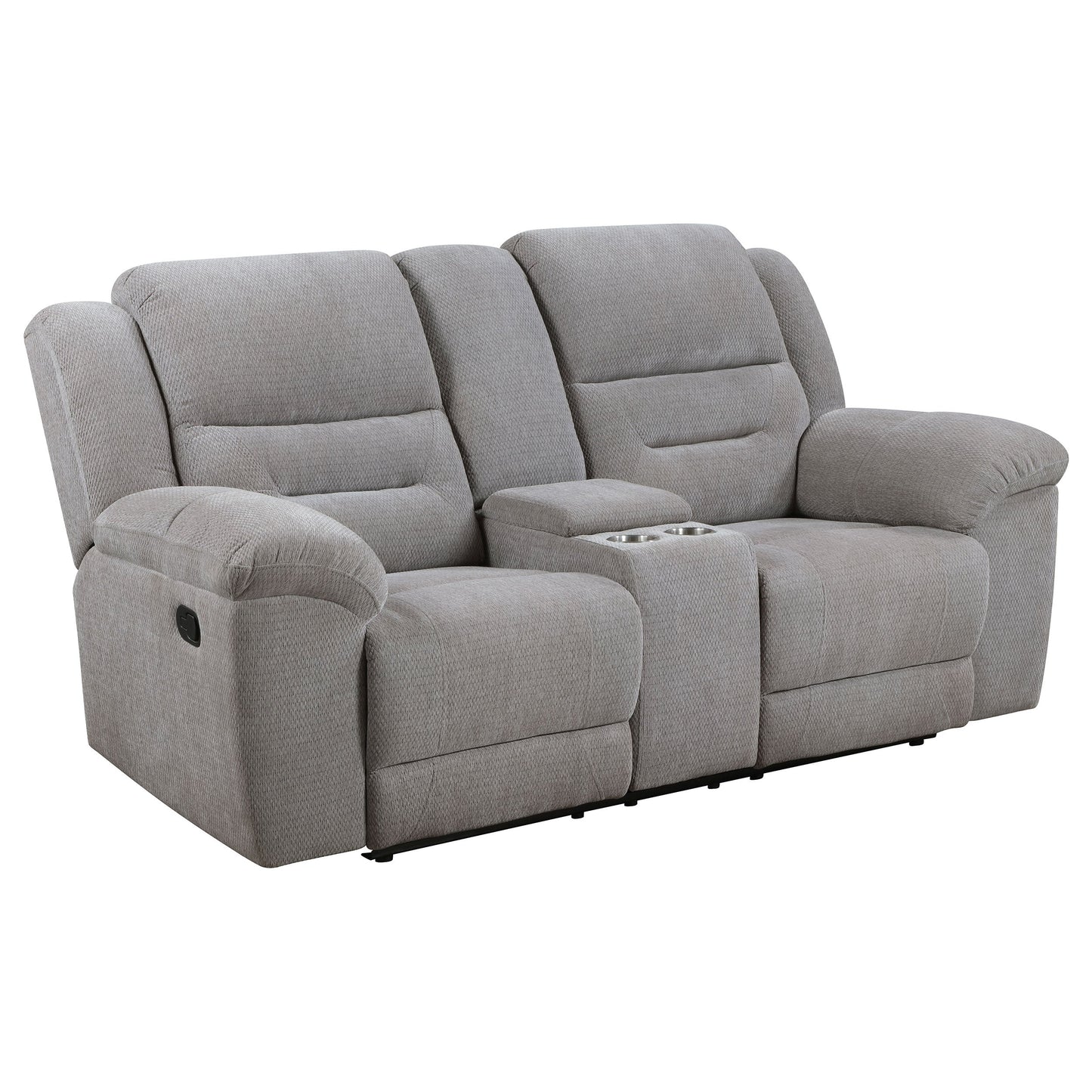 Gilson Chenille Upholstered Reclining Sofa Set Grey