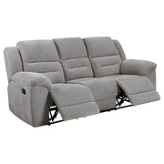 Conjunto de sofá reclinable tapizado en chenilla Gilson gris