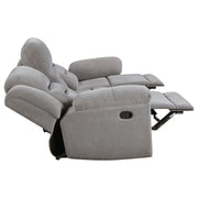 Conjunto de sofá reclinable tapizado en chenilla Gilson gris