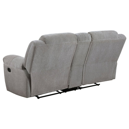 Gilson Chenille Upholstered Reclining Sofa Set Grey