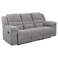 Sofá reclinable tapizado en chenilla Gilson gris