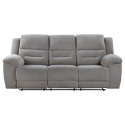 Sofá reclinable tapizado en chenilla Gilson gris