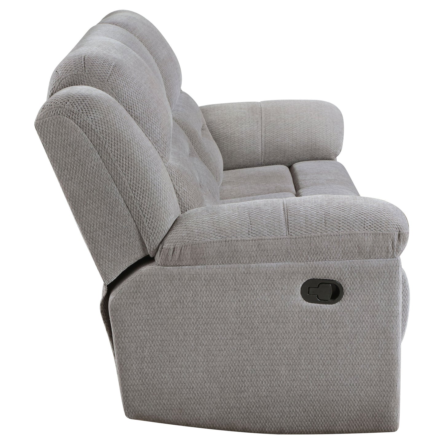 Sofá reclinable tapizado en chenilla Gilson gris