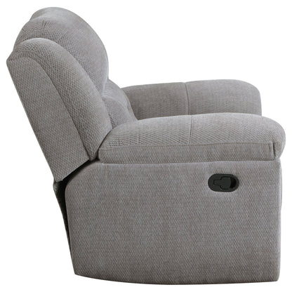 Sillón reclinable tapizado en chenilla Gilson, gris