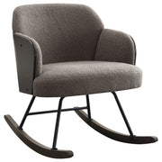Paige Boucle Upholstered Mid Back Rocking Chair Beige