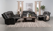 Conjunto de sofá reclinable tapizado Raelynn gris
