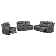 Conjunto de sofá reclinable tapizado Raelynn gris