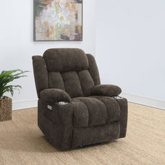 Houston Upholstered Power Lift Recliner Chair Camel