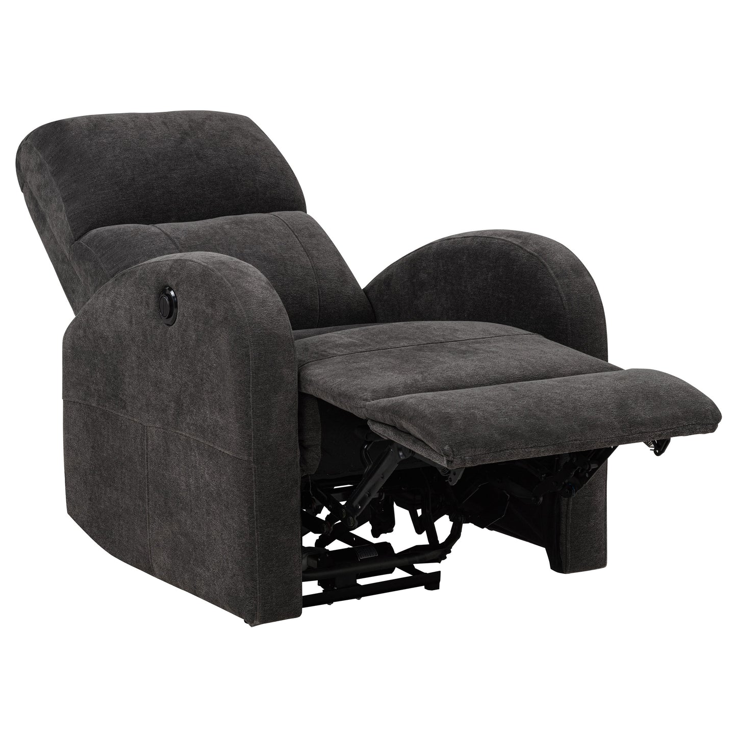 Grant Fabric Upholstered Power Recliner Chair Charcoal Grey
