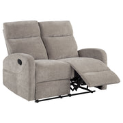 Hamilton 2-piece Chenille Manual Reclining Sofa Set Sand