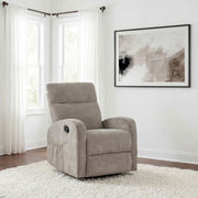 Hamilton Chenille Manual Recliner Sand