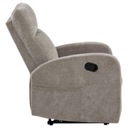 Hamilton Chenille Manual Recliner Sand