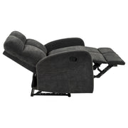 Hamilton Chenille Manual Reclining Loveseat Charcoal Grey