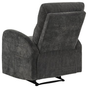 Hamilton Chenille Manual Recliner Charcoal Grey
