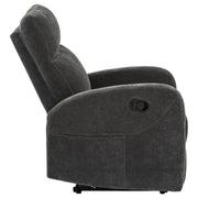 Hamilton Chenille Manual Recliner Charcoal Grey