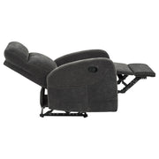 Hamilton Chenille Manual Recliner Charcoal Grey