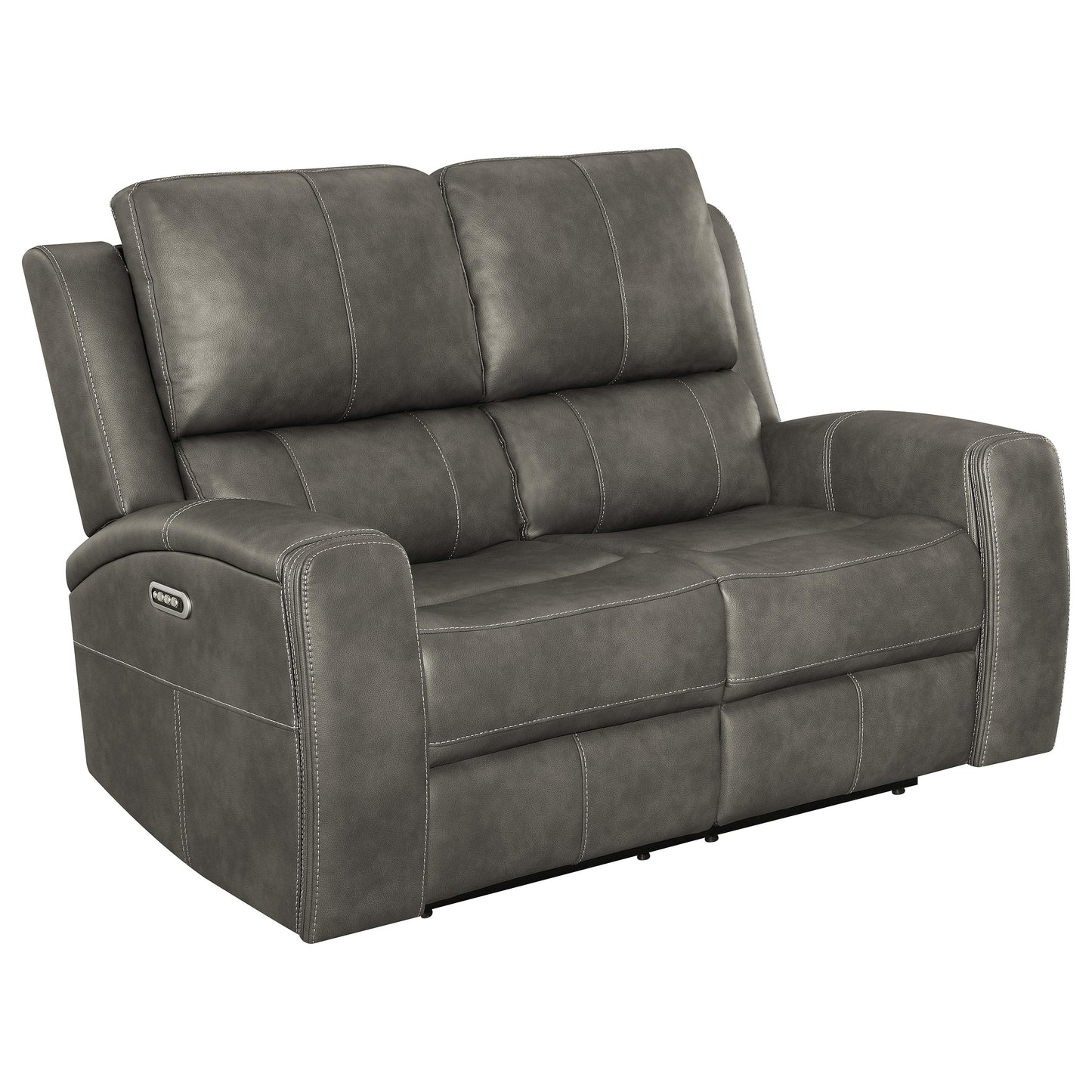 Brickston Triple Power Reclining Sofa Set Charcoal