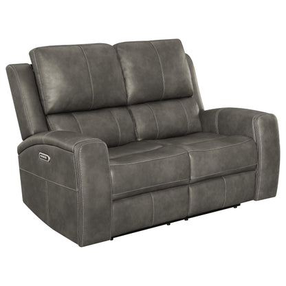 Brickston Triple Power Reclining Sofa Set Charcoal
