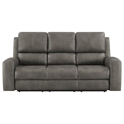 Brickston Triple Power Reclining Sofa Charcoal