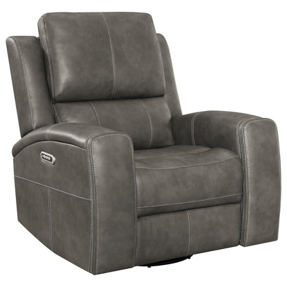 Brickston Triple Power Swivel Glider Recliner Charcoal
