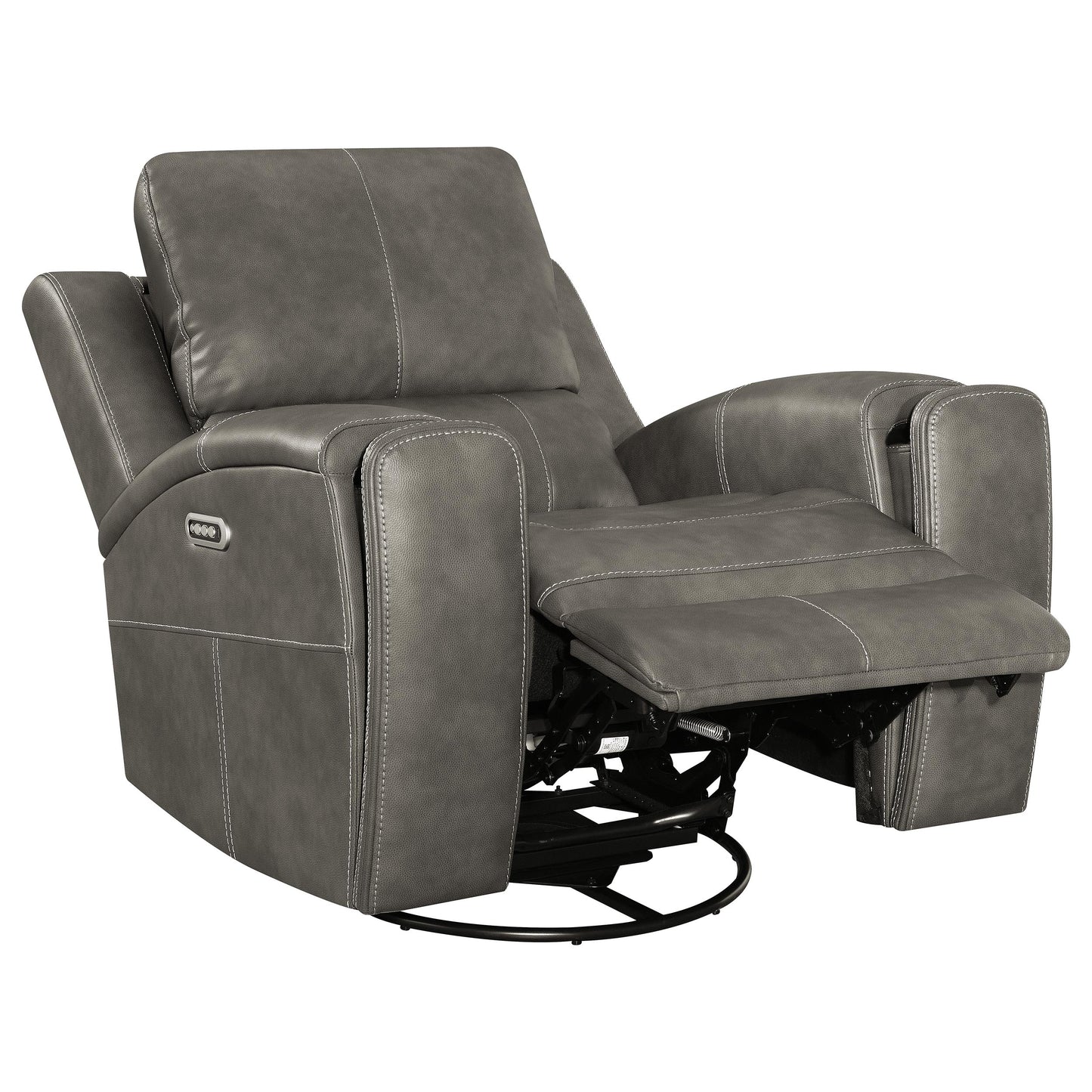 Brickston Triple Power Swivel Glider Recliner Charcoal
