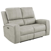 Brickston Triple Power Reclining Sofa Set Grey